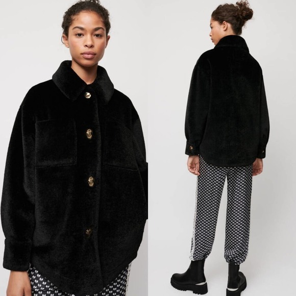 Maje Jackets & Blazers - NWOT Maje Balería Oversized Faux Fur Jacket